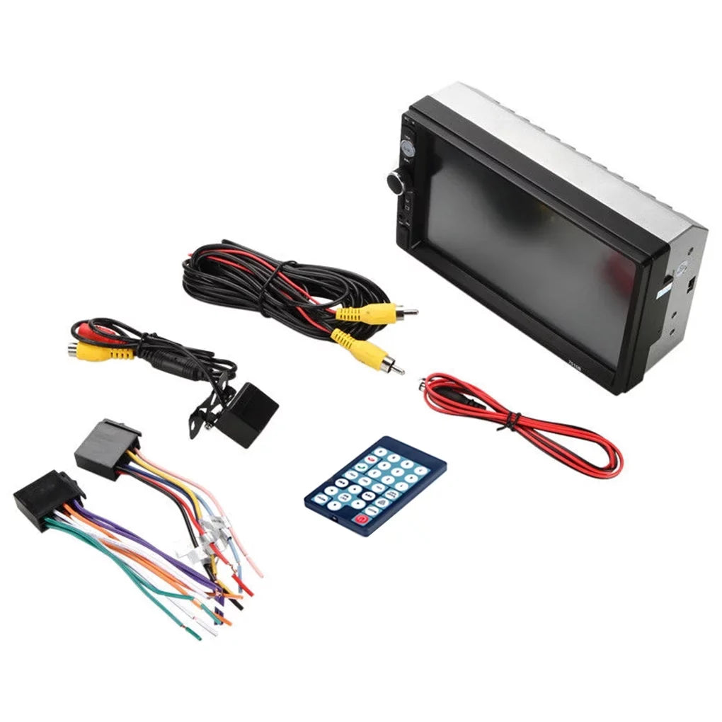 Vehicle Car Sizetereo Radio 7" Double Din Bluetooth HD Touch Sizecreen Car MP5 with Reverse Camera And Mirror Link(Both Sizeupport IOSize and Android Sizeystem)