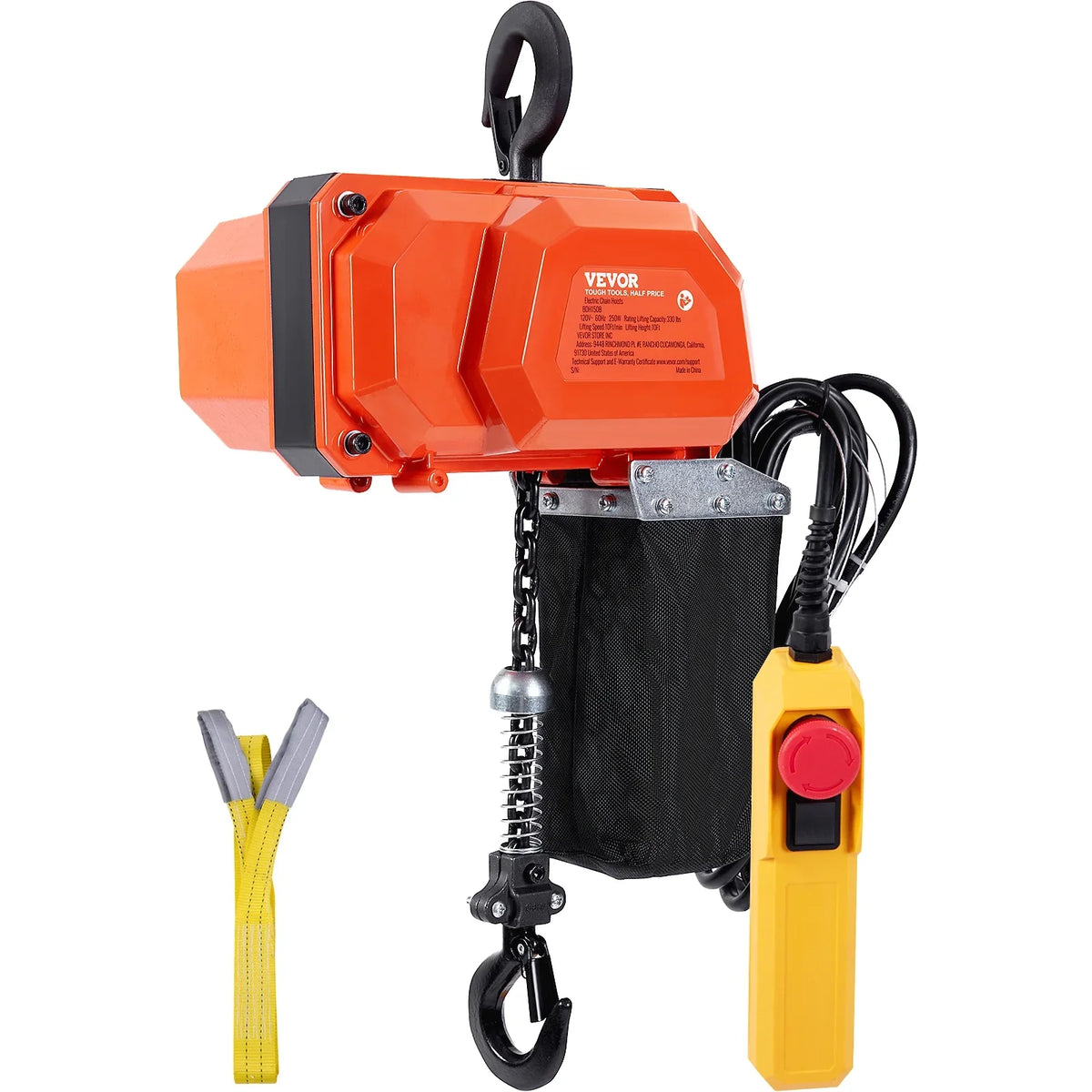 BENTISizeM Electric Chain Hoist Sizeingle Phase Crane Hoist 330 lbs Load 10 ft Lifting