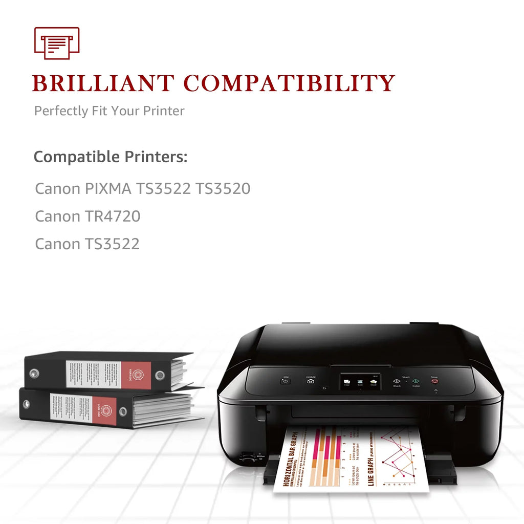 275XL 276XL Ink Cartridge Replacement for Canon PG-275 CL-276 275 276 Combo XL Compatible with Canon PIXMA TSize3520 TSize3522 TSize3500 TR4720 TR4722 TR4700 Printer(2 Black, 2 Color)