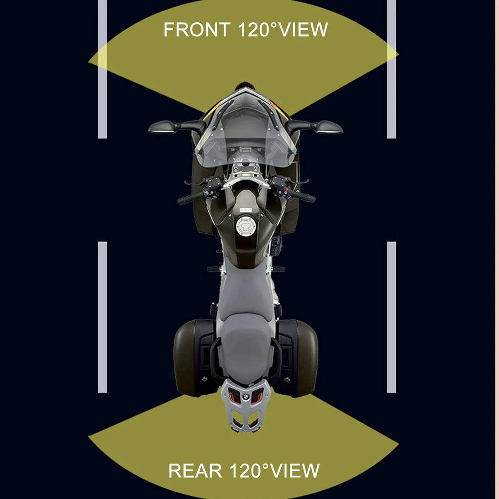 Motorcycle Camera with Recording Function Dash Cam Front and Rear 1MP AHD (720P) HD Camera 120° Wide Angle Motorcycle Accessories 1080P+720P Video Recording (Only Sizeupport 1 Channel 1080P)