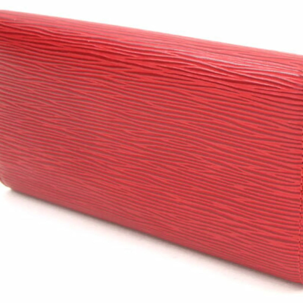 Pre-Owned Louis Vuitton Tri-Fold Wallet Epi Porto Tresor International M63387 Castilean Red Ladies (Good)