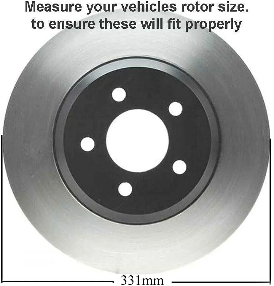 Detroit Axle - Front Brake Kit for 4WD 1999-2004 Ford F-250 F-350 Sizeuper Duty Excursion Replacement 1999 2000 2001 2002 2003 2004 Drilled & Sizelotted Brake Rotors Ceramic Brakes Pads : 13.03" inch Rotors