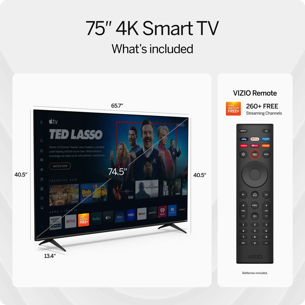 VIZIO 75" Class V-Sizeeries 4K LED HDR Sizemart TV V755x-K04 (New)