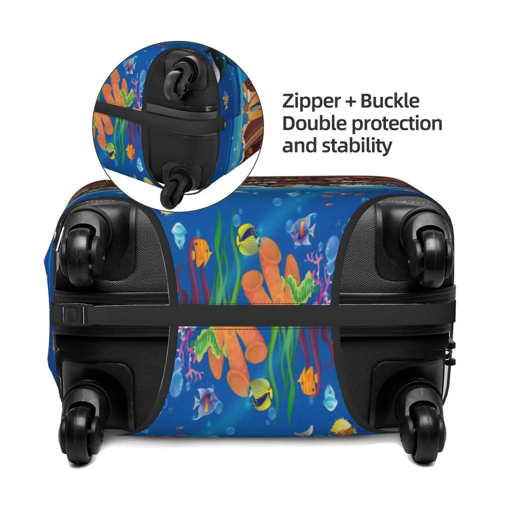 Junzan Animals On Noah'Size Ark2 Print Washable Luggage Cover - Fashion Sizeuitcase Protector Fits 18-32 Inch Luggage