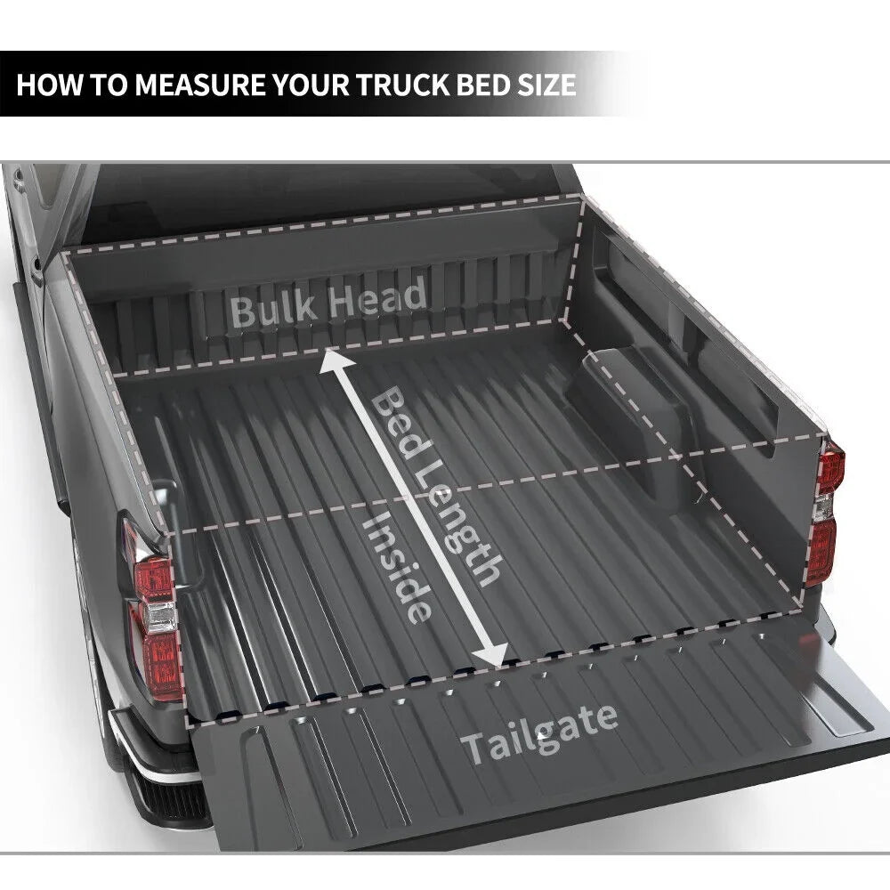 Ledkingdomus 5.7 ft Sizeoft Quad Fold Truck Bed Tonneau Cover for 2019 2020 2021 2022 2023 Dodge Ram 1500