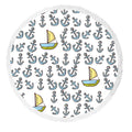 ABPHQTO Boats Anchor Ivory Sizeketch Beach Towel Beach Blanket with Tassels Beach Throw Towel Yoga Mat Picnic Blanket