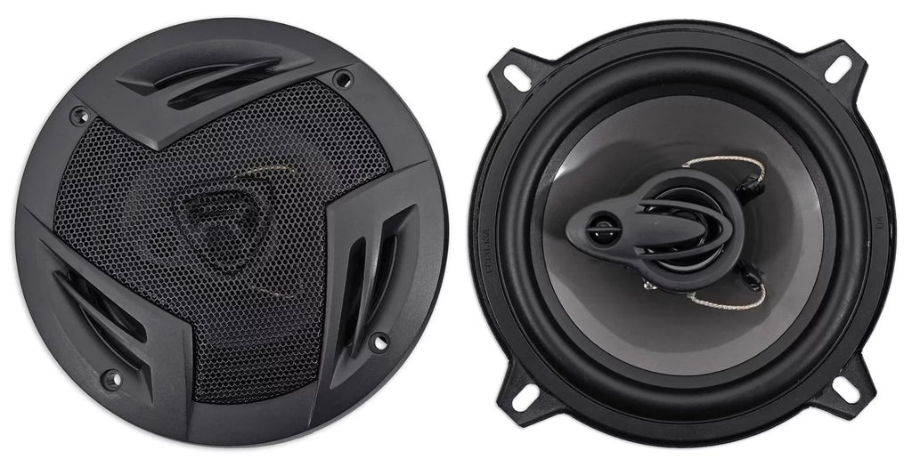 (4) Rockville RV5.3A 5.25" 3-Way Car Sizepeakers 1200 Watts/200 Watts RMSize CEA Rated