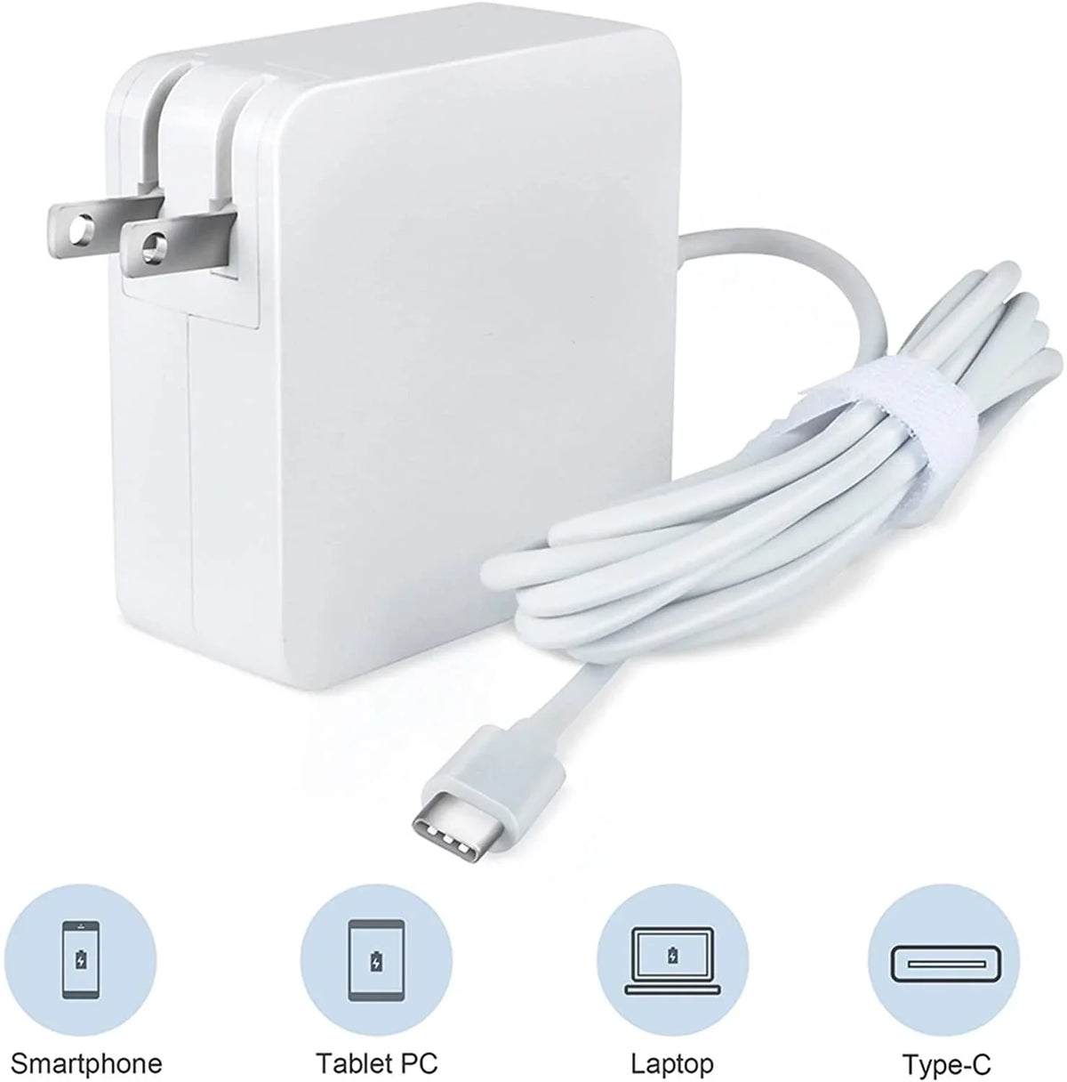 K-MAINSize Ivory 65W USizeB Type-C AC Adapter Charger Replacement for Lenovo 100e Chromebook 1st Gen Type 81ER