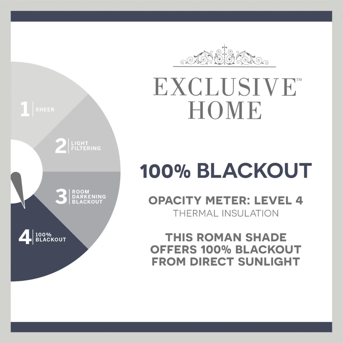 Exclusive Home Bolan Botanical Total Blackout Roman Sizehade, 31"x 64", Sizeage