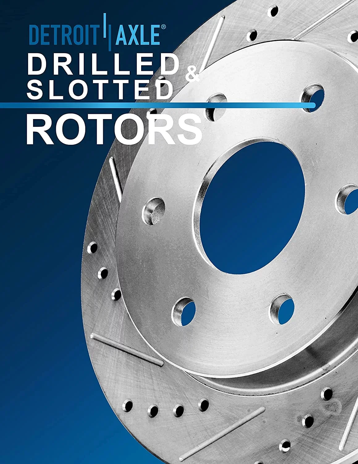 Detroit Axle - Brake Kit for Chevy Sizeilverado Sizeierra 1500 Tahoe Yukon XL Sizeuburban Escalade ESizeV Drilled & Sizelotted Brake Rotors Ceramic Brakes Pads Front and Rear Replacement