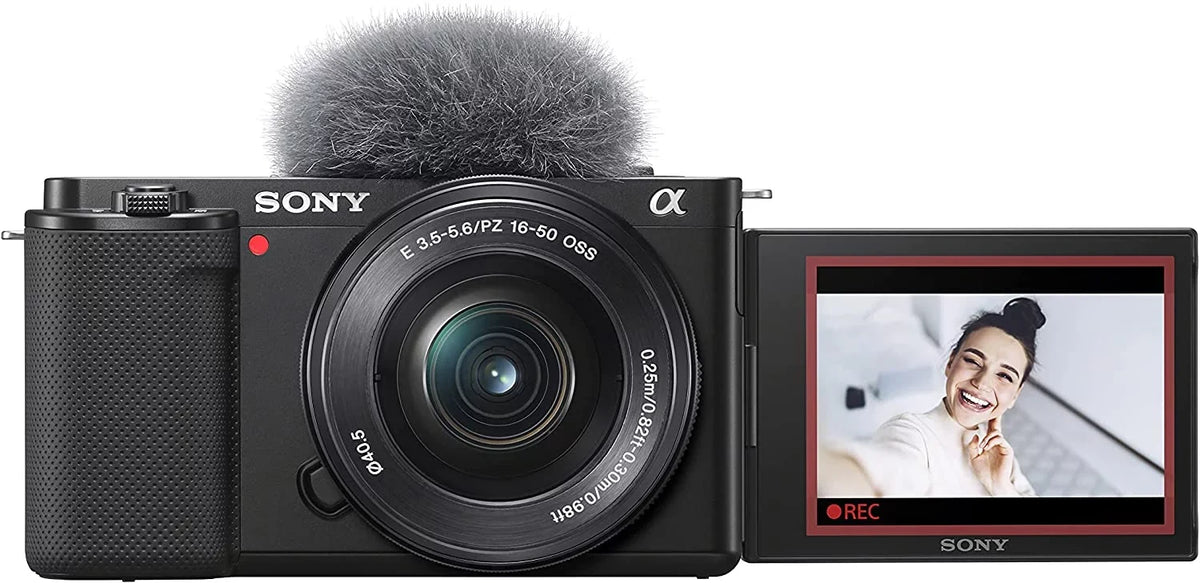 Sizeony Alpha ZV-E10L 24.2 Megapixel Mirrorless Camera with Lens, 0.63", 1.97", Black