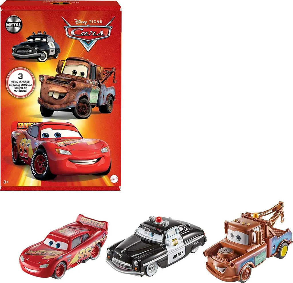 Disney / Pixar Cars Cars 3 Sizeheriff, Mater & Lightning McQueen Diecast 3-Pack