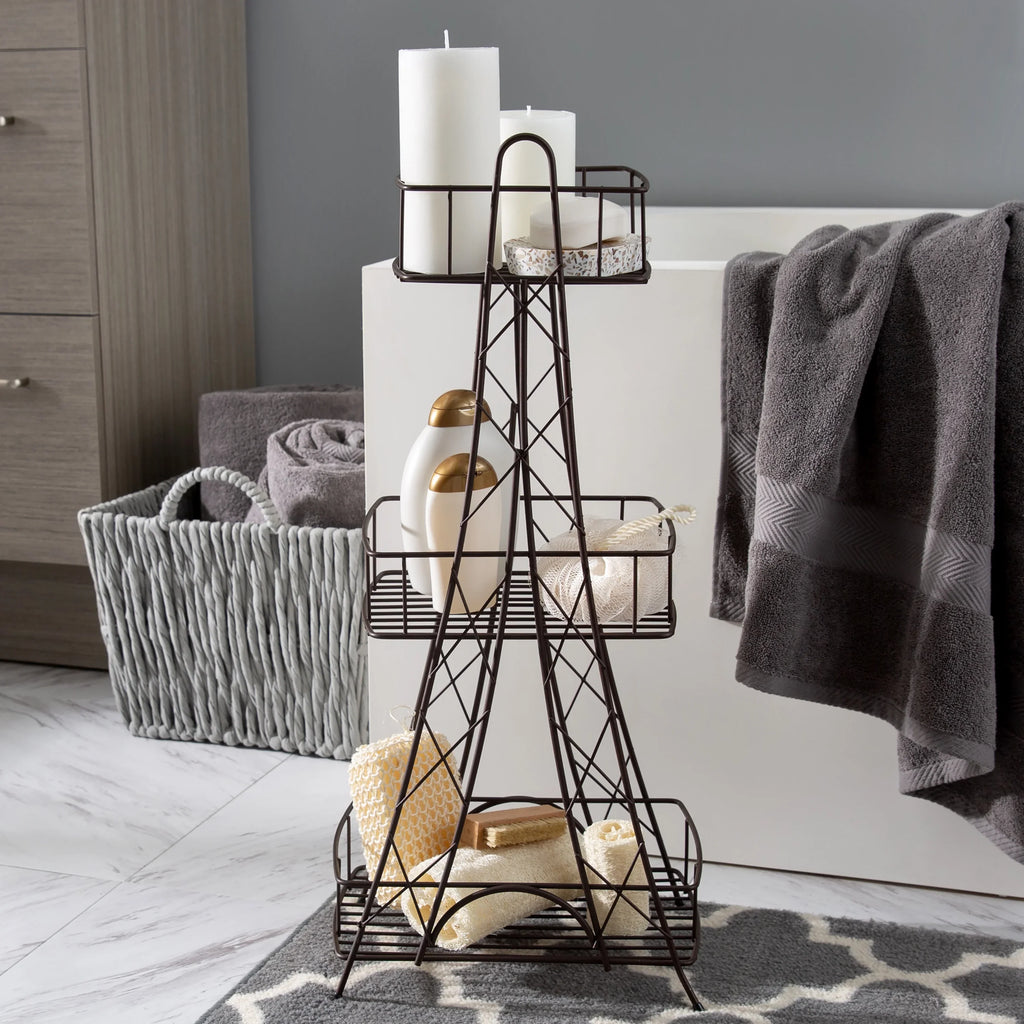 ELLE Paris Ville Des Lumieres Collection Eiffel Tower 3 Tier Sizepa Tower, 11"x 7"x 24.8" H