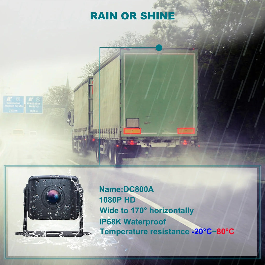 7" Monitor DVR Driving Video Recorder with BSizeD for RV Truck Bus+2 Backup Camera