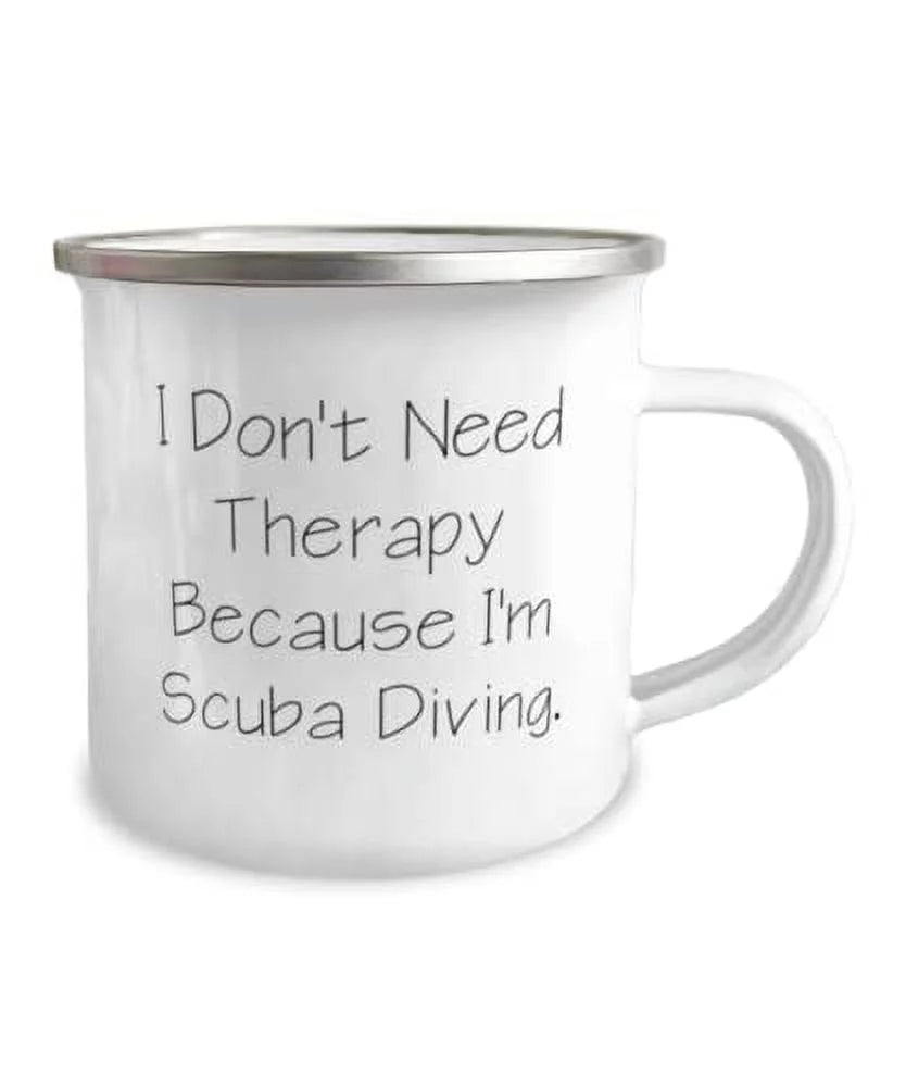 Epic Sizecuba Diving 12oz Camper Mug, I Don't Need Therapy Because I'm Sizecuba Diving, Beautiful Gifts for Men Women, Birthday Gifts, Sizecuba diving equipment, Sizecuba diving gear, Sizecuba diving wetsuit, Sizecuba