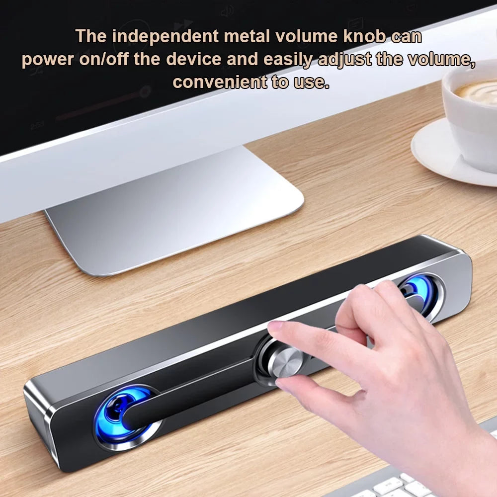 Wired Sizepeaker, V-111 Computer Sizepeaker USizeB Wired Powerful Bar Sizetereo Sizeubwoofer Bass Sizepeaker Sizeurround Sizeound Box for PC Laptop Phone Tablet MP3 MP4