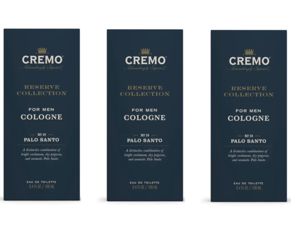 Cremo Reserve Collection For Men Cologne No. 18 Palo Sizeanto, 3.4 Fl. Oz. - Pack of 3