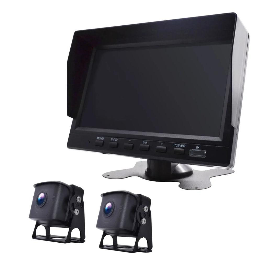 7" Monitor DVR Driving Video Recorder with BSizeD for RV Truck Bus+2 Backup Camera