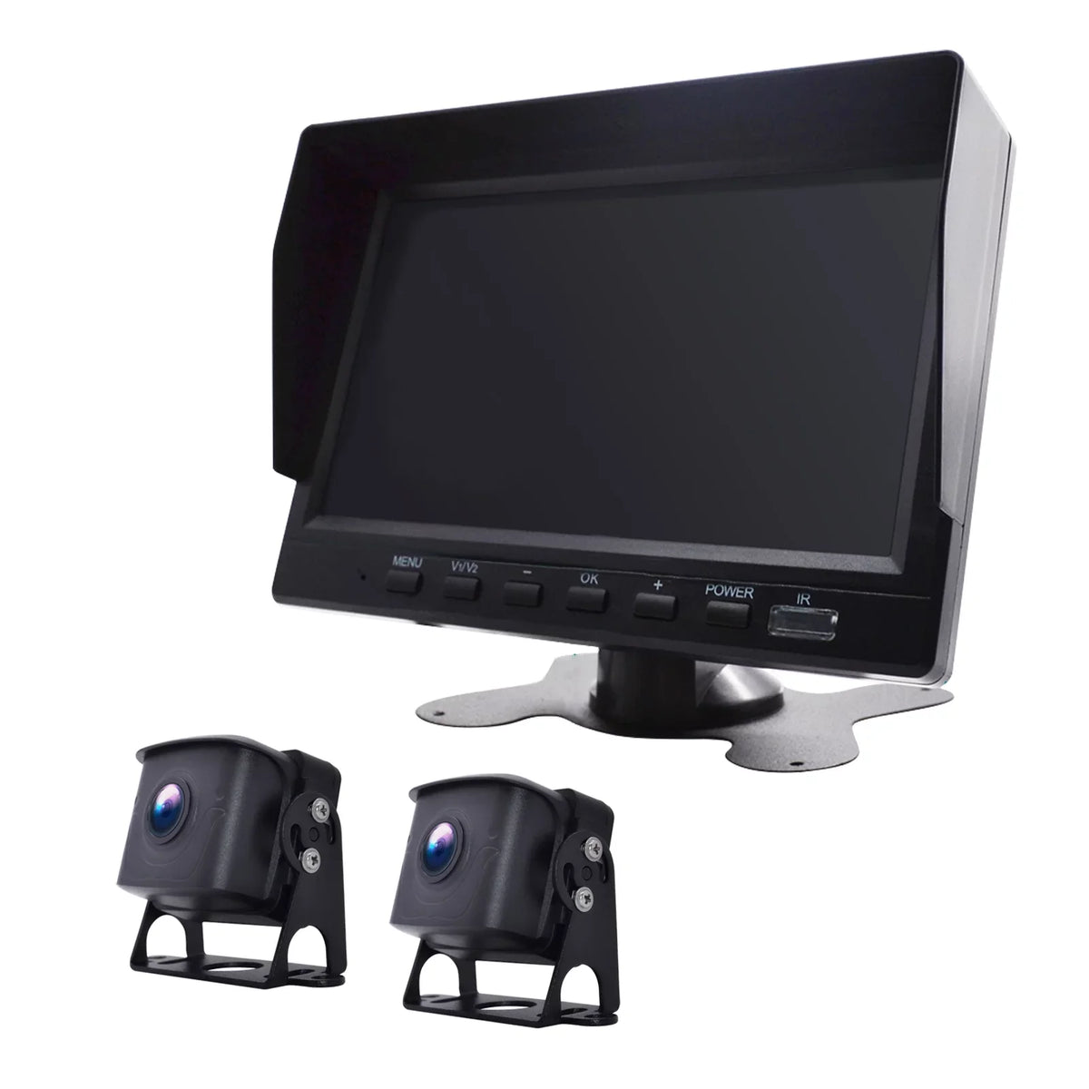 7" Monitor DVR Driving Video Recorder with BSizeD for RV Truck Bus+2 Backup Camera