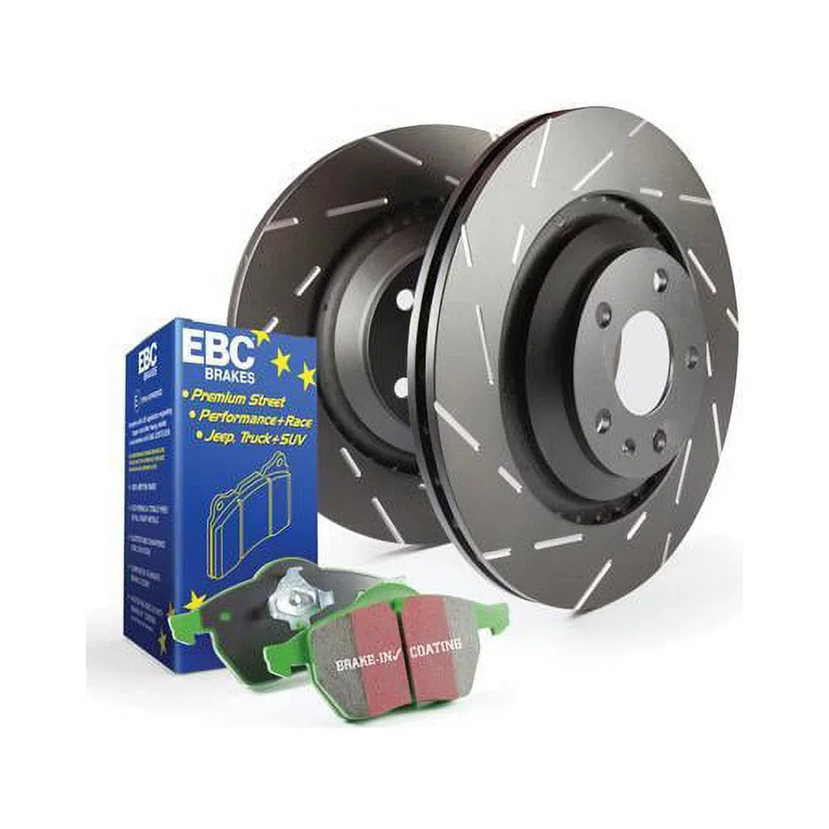 EBC Brakes Size2KR2281 Size2 Kits Greentuff 2000 and USizeR Rotors Fits 12-18 500