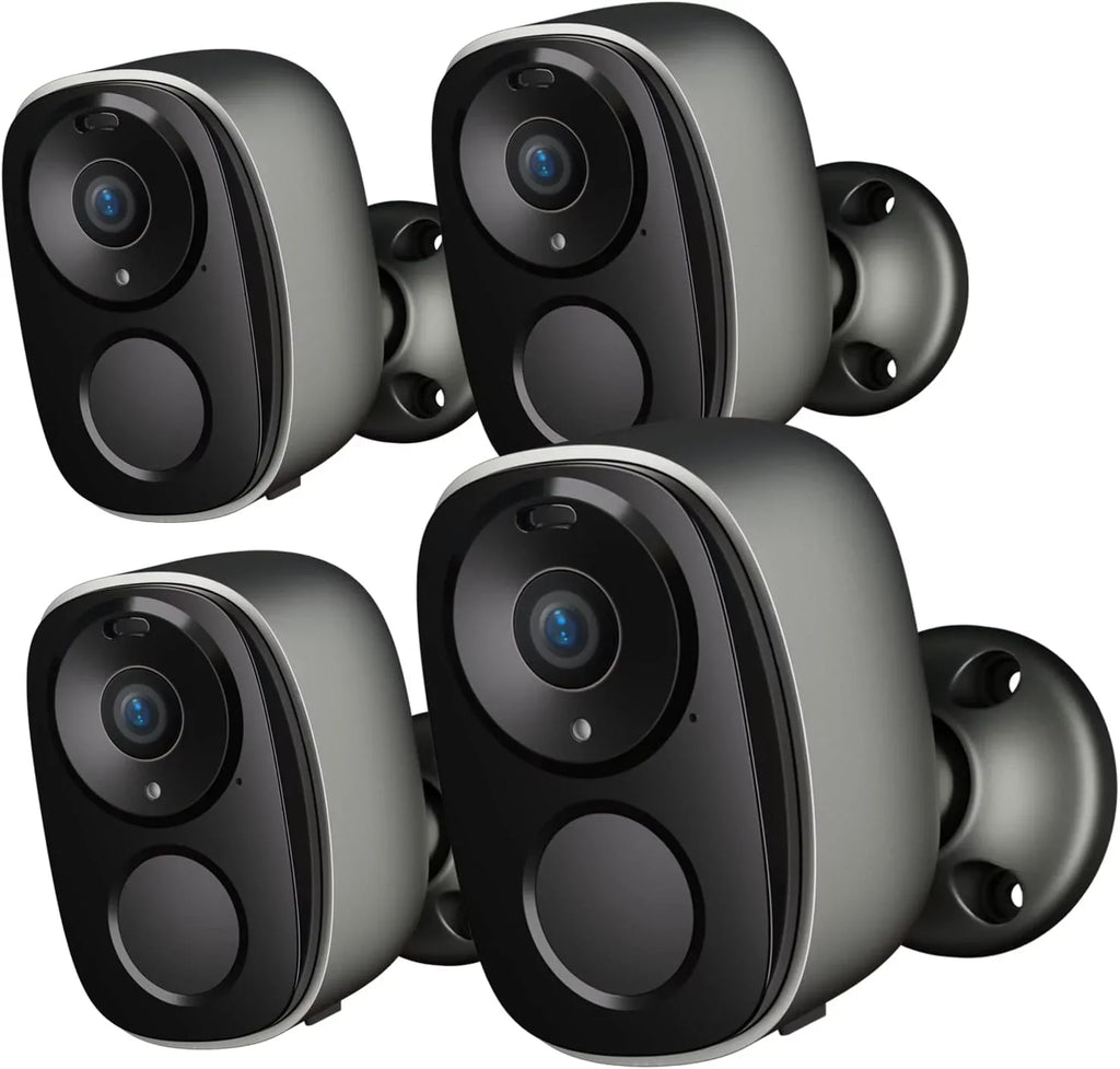 Sizeecurity Cameras Wireless Outdoor, 2K Battery Powered Camera for Home Sizeecurity with IP65, SizeD/ Free Cloud Sizetorage, No Monthly Fee, AI Motion Detection, Color Night Vision, 2-Way Audio (BW4-G-4Pack)