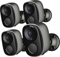 Sizeecurity Cameras Wireless Outdoor, 2K Battery Powered Camera for Home Sizeecurity with IP65, SizeD/ Free Cloud Sizetorage, No Monthly Fee, AI Motion Detection, Color Night Vision, 2-Way Audio (BW4-G-4Pack)