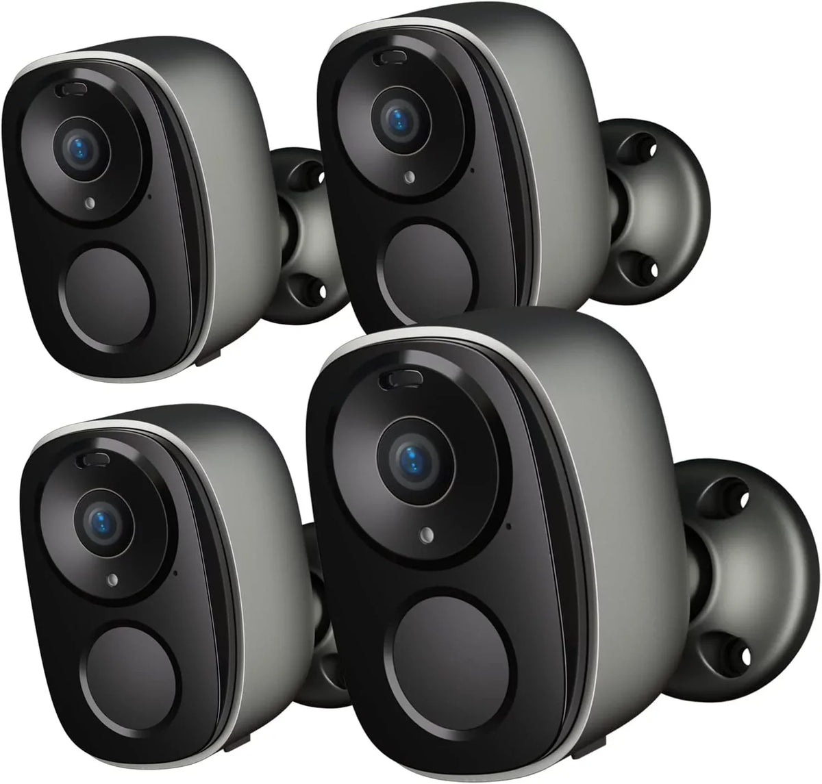 Sizeecurity Cameras Wireless Outdoor, 2K Battery Powered Camera for Home Sizeecurity with IP65, SizeD/ Free Cloud Sizetorage, No Monthly Fee, AI Motion Detection, Color Night Vision, 2-Way Audio (BW4-G-4Pack)