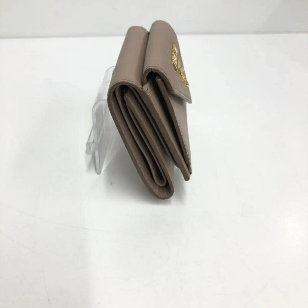Pre-Owned PRADA Sizeaffiano Metal Oro Long Wallet 1MH021 (Fair)