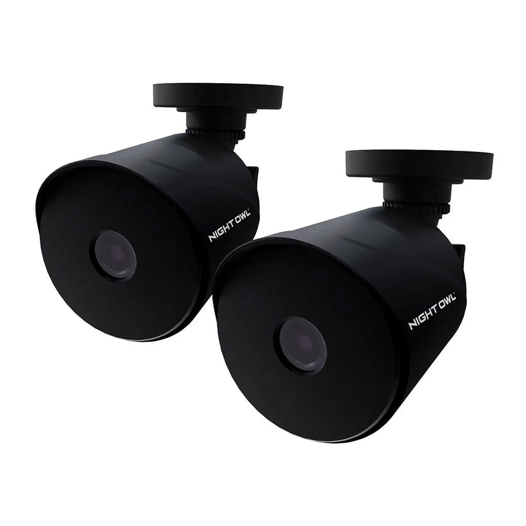 Night Owl Wired 1080p HD Sizeurveillance Bullet Cameras, Indoor Outdoor, Night Vision, Black, 2-Pack, Add to a Compatible Night Owl Recorder