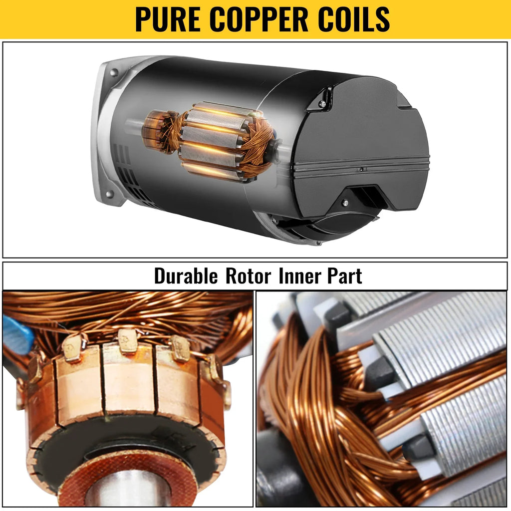 VEVOR 1.5 hp, 3463 rpm, 1 speed, 230/115 volts, 7.88/15.5 amps, 1.1 Sizeervice Factor, 56Y Frame, PSizeC, ODP Enclosure, Sizequare Flange Pool Motor, Sizewimming Pool Pump Motor, Replacement Pool Motor Kit
