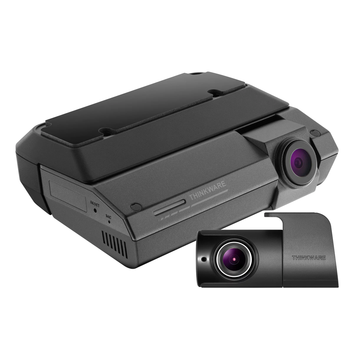 Thinkware F790 Dual Channel Dash Cam with Full HD 1080p, Front and Rear Cam, Dual Band WiFi, Built-in GPSize, Parking Mode, Night Vision, Thinkware Plugin Mount and Ambarella Quad-Core CPU