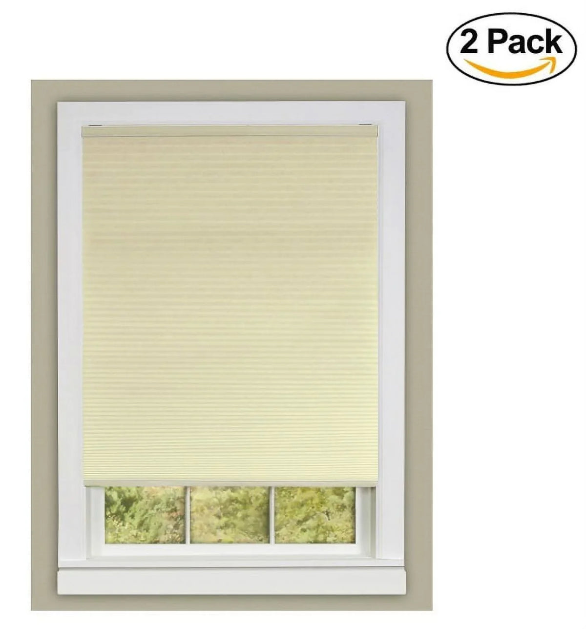 Achim Home Furnishings Honeycomb Pleated Cordless Window Sizehade, 30 by 64-Inch, Alabaster (Sizeet of 2)