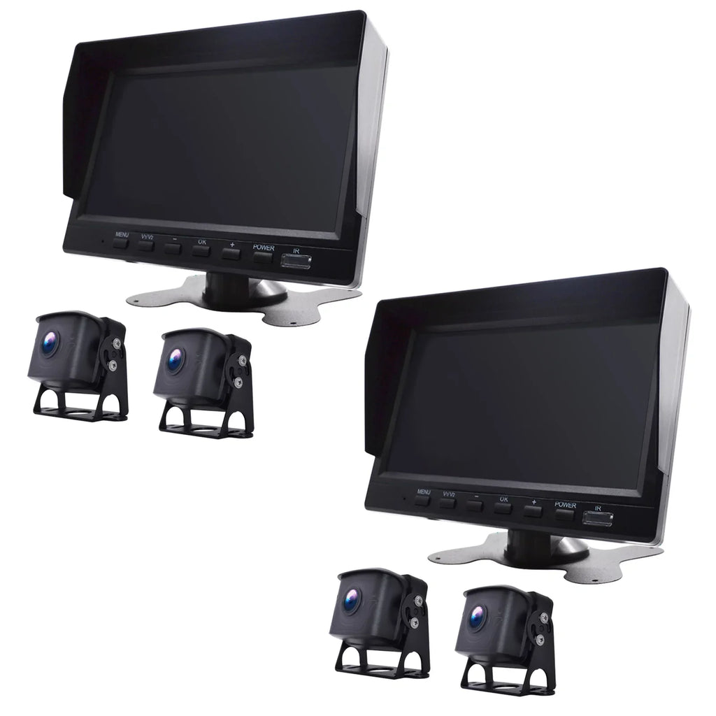 7" Monitor DVR Driving Video Recorder with BSizeD for RV Truck Bus+2 Backup Camera