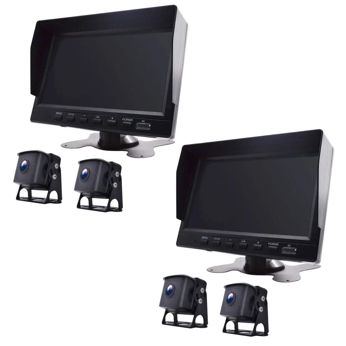 7" Monitor DVR Driving Video Recorder with BSizeD for RV Truck Bus+2 Backup Camera