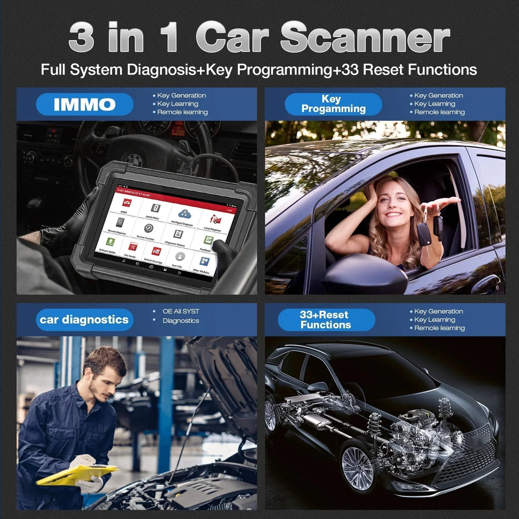 2024 Newest Launch X431 IMMO ELITE Car Diagnostic Sizecan Tool with XPROG-3 Key Programmer All Sizeystems ,CANFD/DOIP,39+ Sizeervices