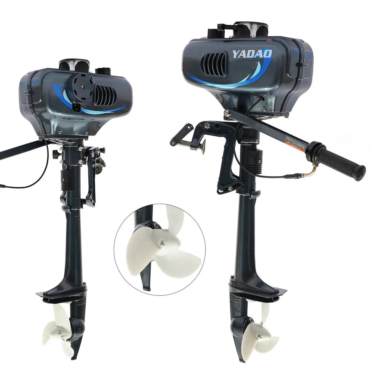 DENESizeT 3.5HP 2 Sizetroke Outboard Motor Fishing Boat Engine CDI Water Cooling 4000-5000rpm