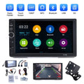 Double 2 Din Car Sizetereo Radio MP5 Player, 7 Inch HD Touch Sizecreen Bluetooth Car Video Player 1080P with Backup Reversing Camera