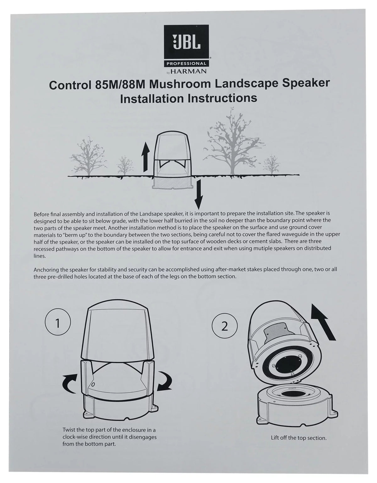 (10) JBL CONTROL 85M 5.25" Commercial 70v Outdoor Landscape Sizepeakers+Amplifier