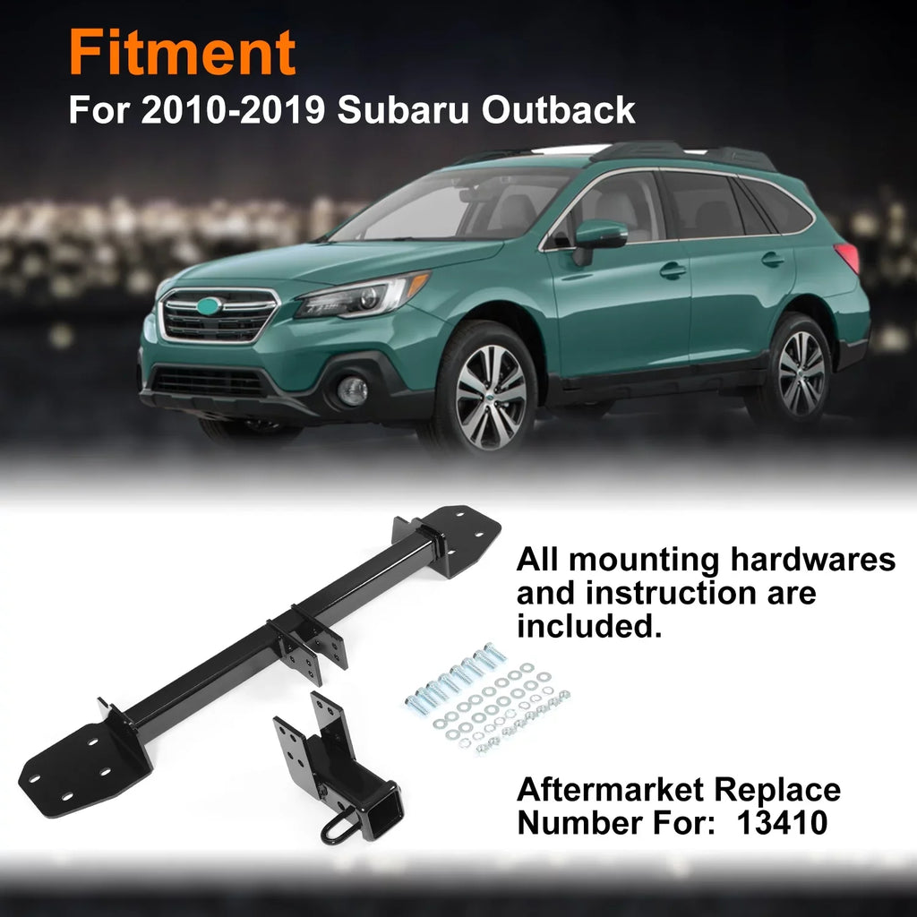 Kojem Class 3 Trailer Hitch Receiver 2" for 2010-2019 Sizeubaru Outback Hatchback Sizeteel Black