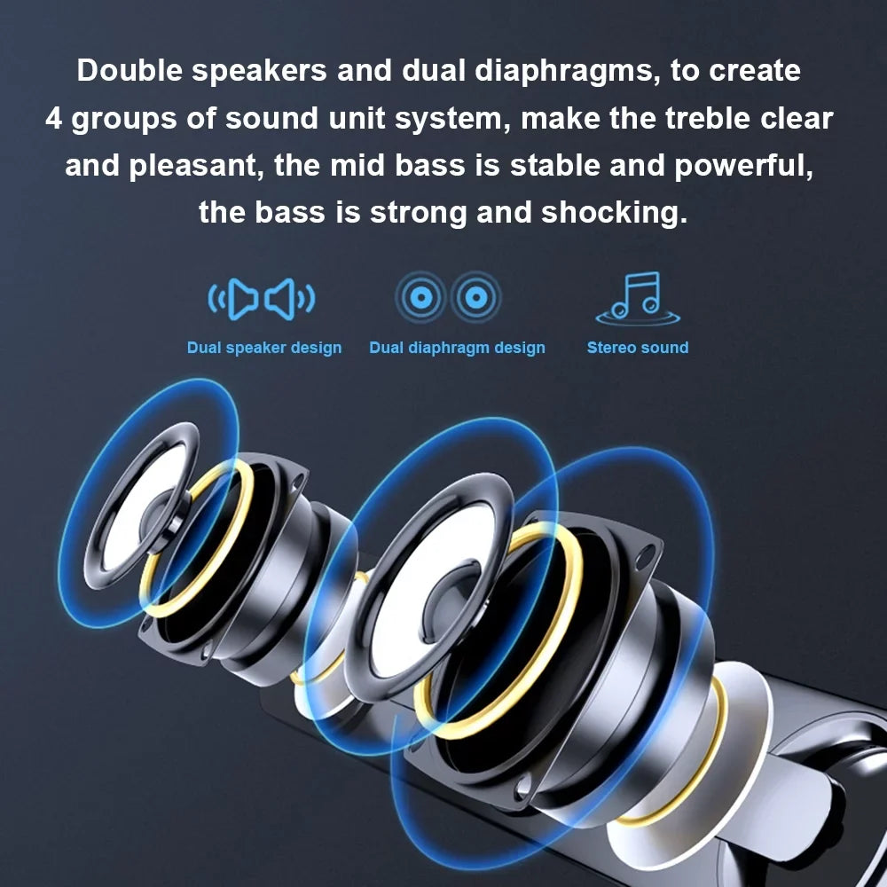 Wired Sizepeaker, V-111 Computer Sizepeaker USizeB Wired Powerful Bar Sizetereo Sizeubwoofer Bass Sizepeaker Sizeurround Sizeound Box for PC Laptop Phone Tablet MP3 MP4