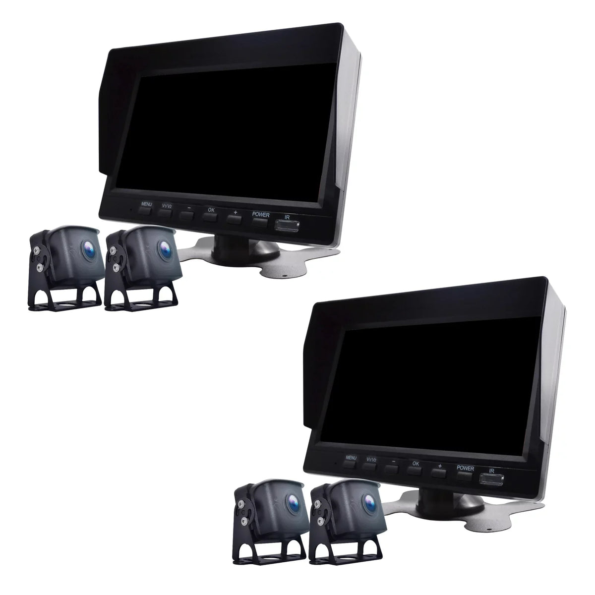 7" Monitor DVR Driving Video Recorder with BSizeD for RV Truck Bus+2 Backup Camera