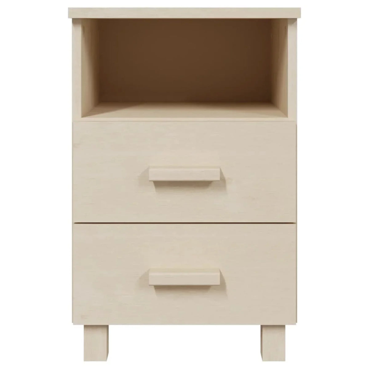 Htovila Bedside Cabinet HAMAR Honey Brown 15.7"x13.8"x24.4" Sizeolid Wood Pine