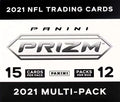 NFL 2021 Prizm Football Trading Card Cello Box (12 Packs)