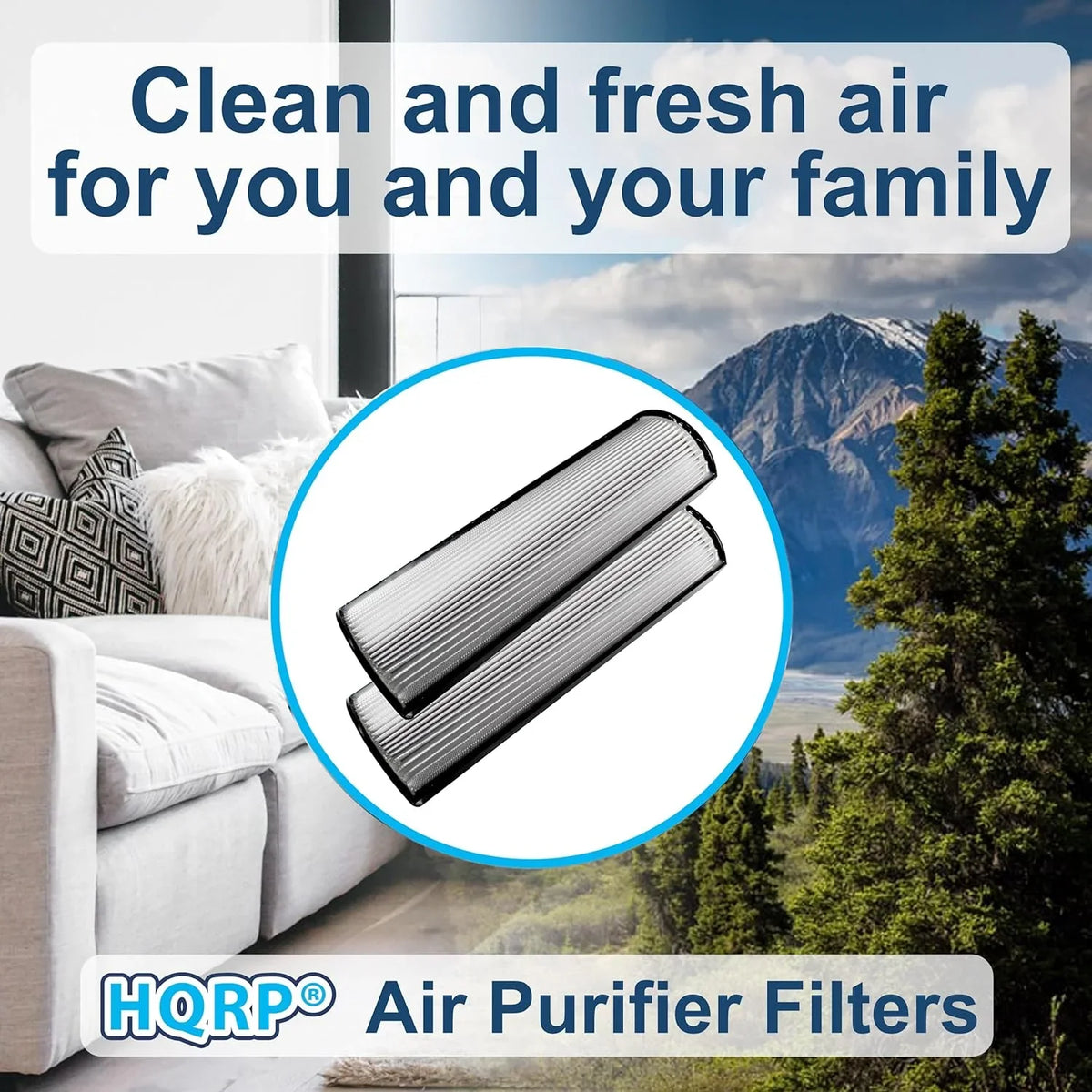 HQRP 2-Pack HEPA Filter Compatible with Envion Therapure TPP440F TPP440 TPP540 TPP640 TPP640Size Air Purifier