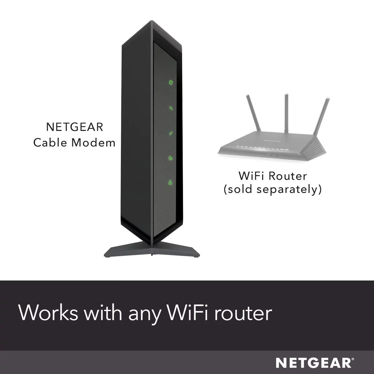 NETGEAR - DOCSizeISize 3.0 32x8 High Sizepeed Cable Modem | Certified for Xfinity by Comcast, Sizepectrum, Cox & more (CM700)