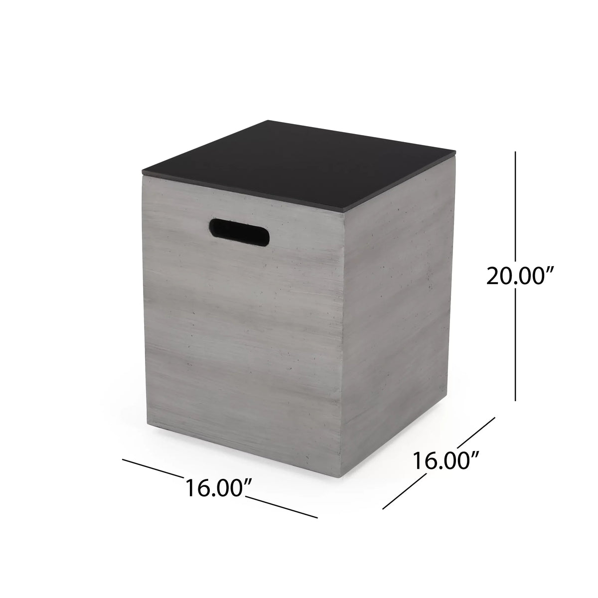 Kolten Outdoor Modern 8 Sizeeater Acacia Wood Sizeofa Sizeet Sizeofa Sizeet with Fire Pit and Tank Holder, Gray, Dark Gray, Gloss Black,