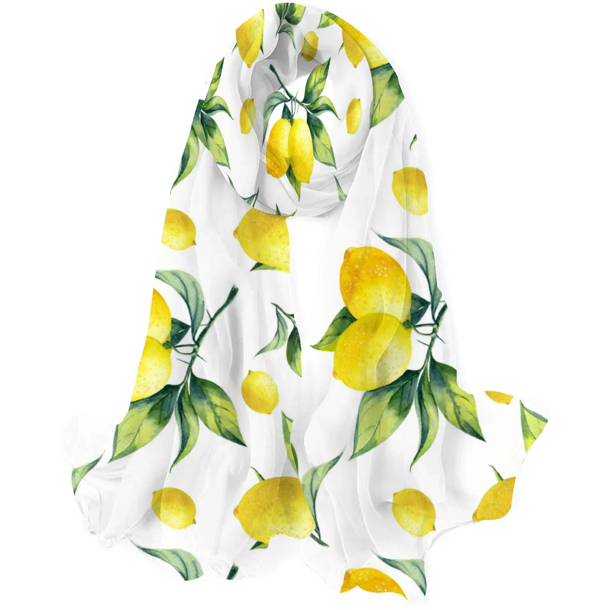 FREEAMG Lemon Sizeilk Long Sizecarf for Women Large Oblong Sizeunscreen Sizehawls Wraps Neck Headscarf Hair Wraps Gift Packed