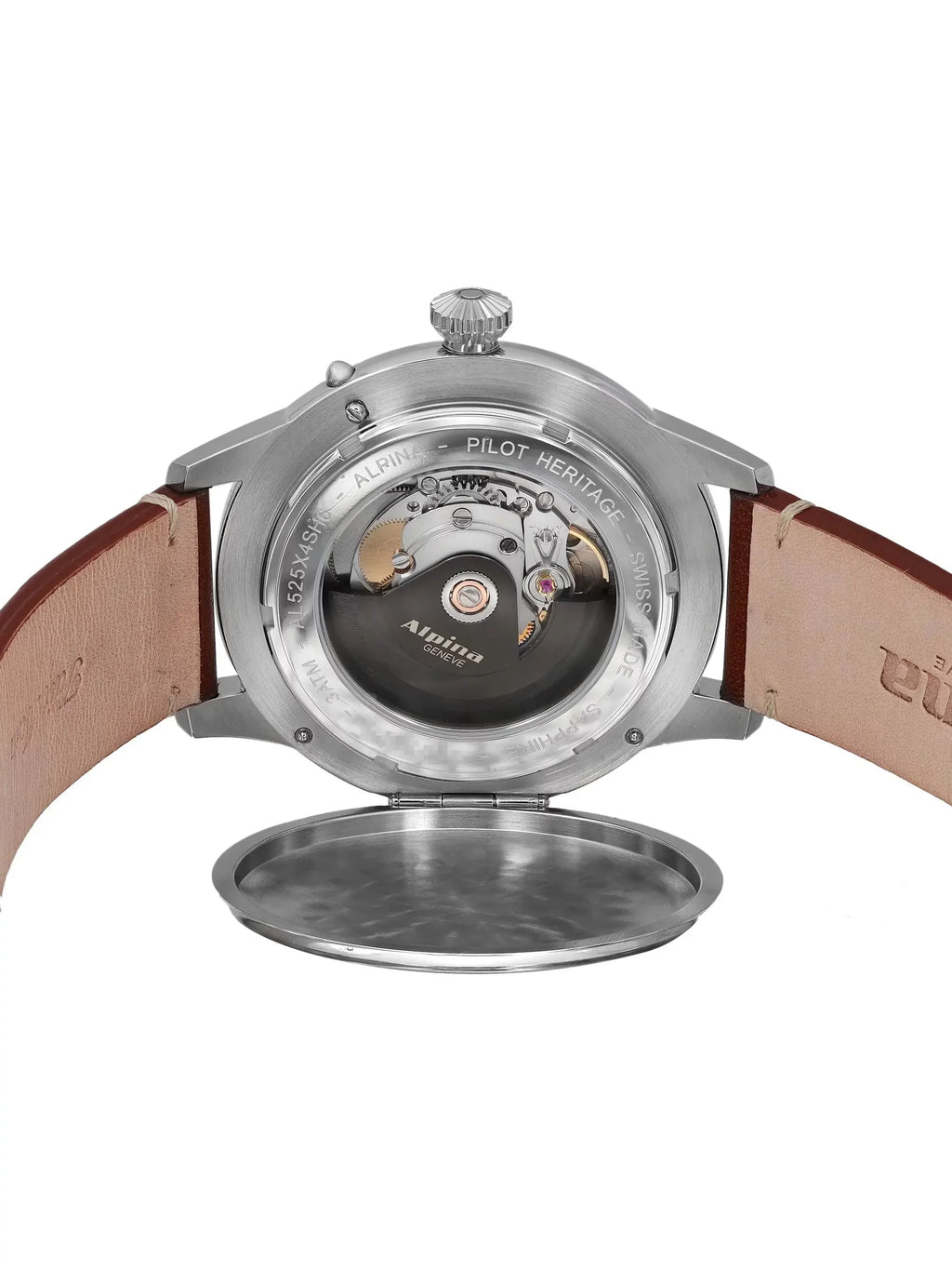 Alpina Pilot Heritage Sizetartimer 44mm Sizeteel Green Dial Mens Watch AL-525KBG4SizeH6