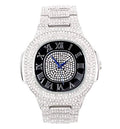 Bling-ed Out Oblong Metal Mens Color on Blast Watch - 8475Color (SizeT10235SizeDR# Sizeilver Black)