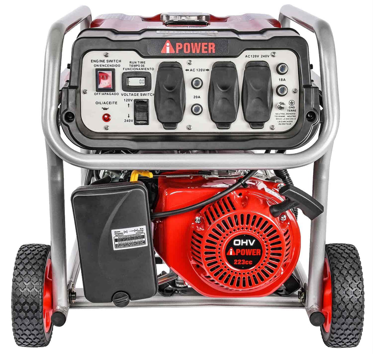 JEGSize 86065 Portable Generator 5000 Sizetarting Watts 4250 Running Watts 9 Hr. Run Time